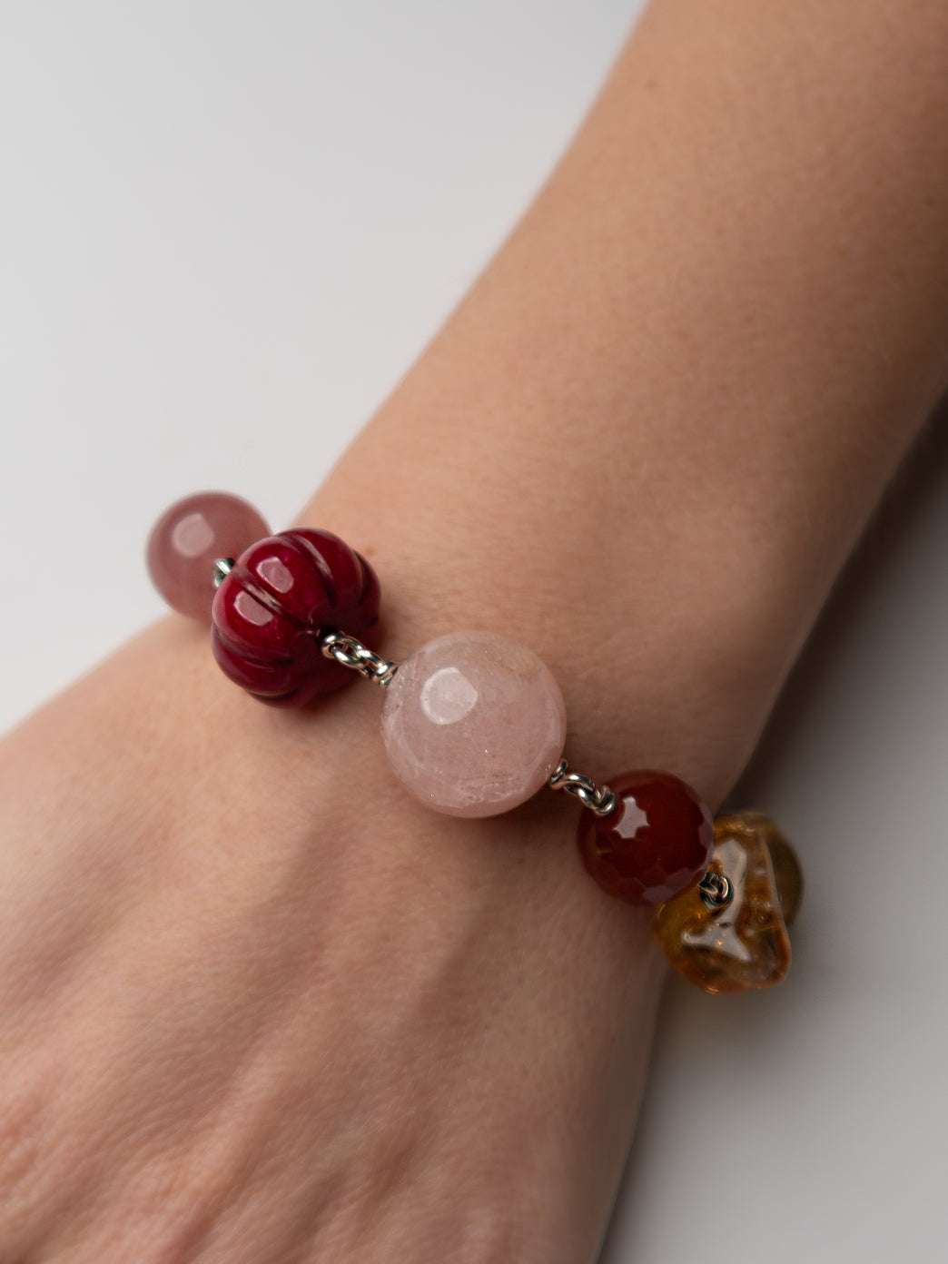 Multi Colour Warm Bracelet with Saint Christopher Charm