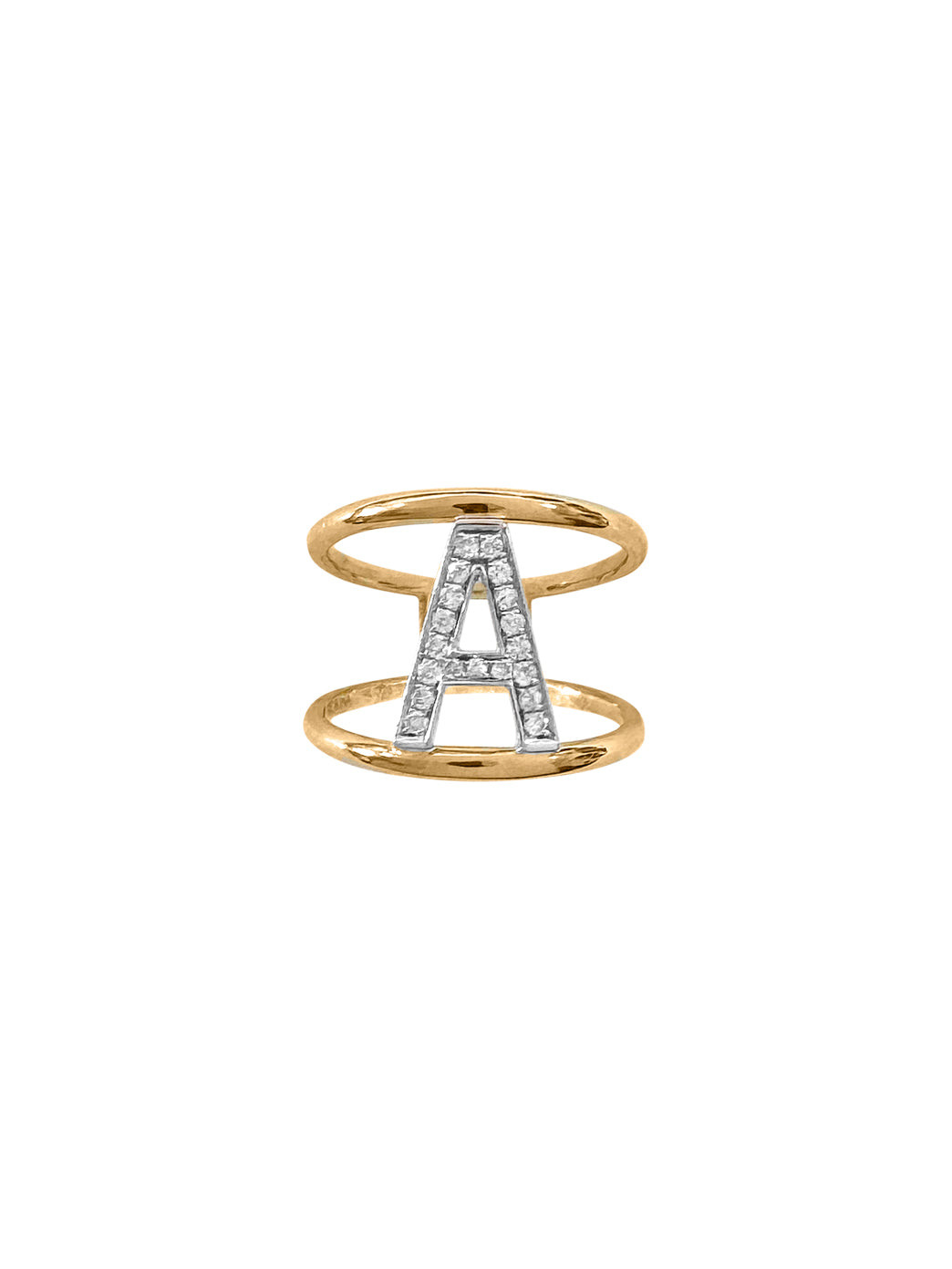 Fiorina Jewellery Diamond and Gold Alphabella Ring A