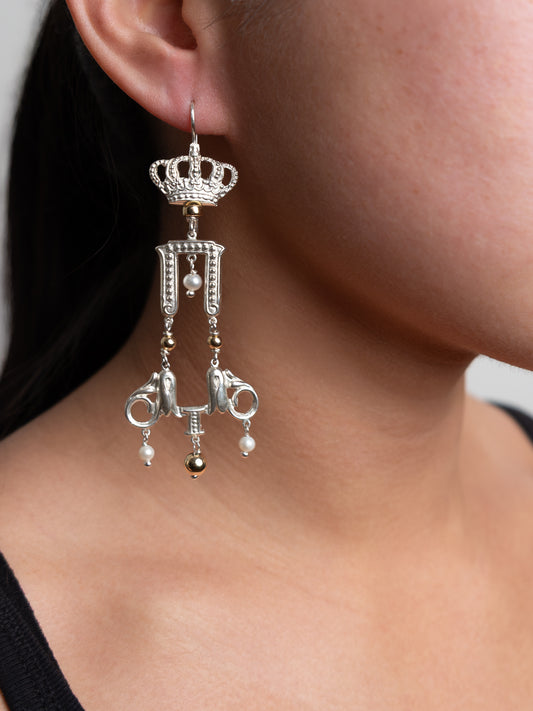 Fiorina Jewellery Decorative Sovereign Earrings