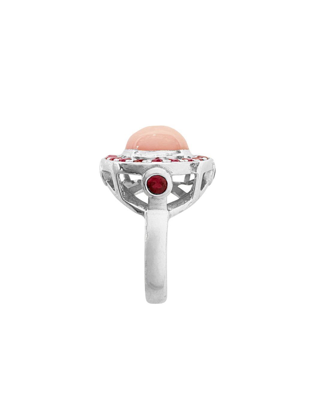 Fiorina Jewellery Delphine Ring Pink Shank View