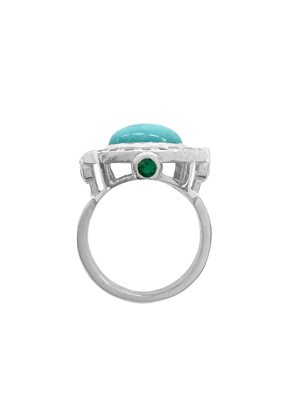 Fiorina Jewellery Delphine Ring Turquoise Side View