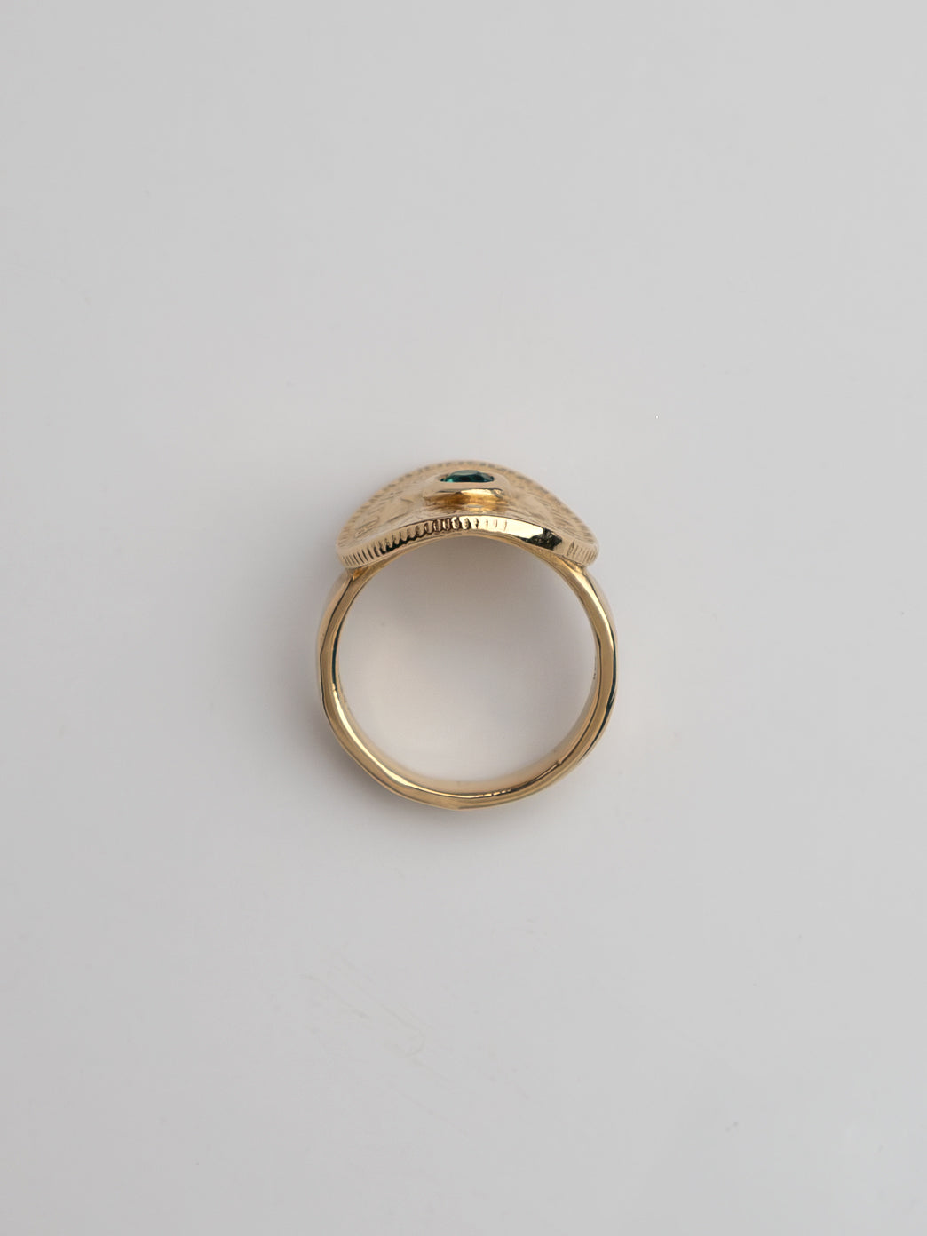 Gold Joy Bent Coin Ring