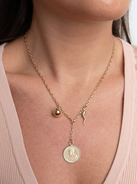 Fiorina Jewellery Gold Petit Pegasus Necklace Model