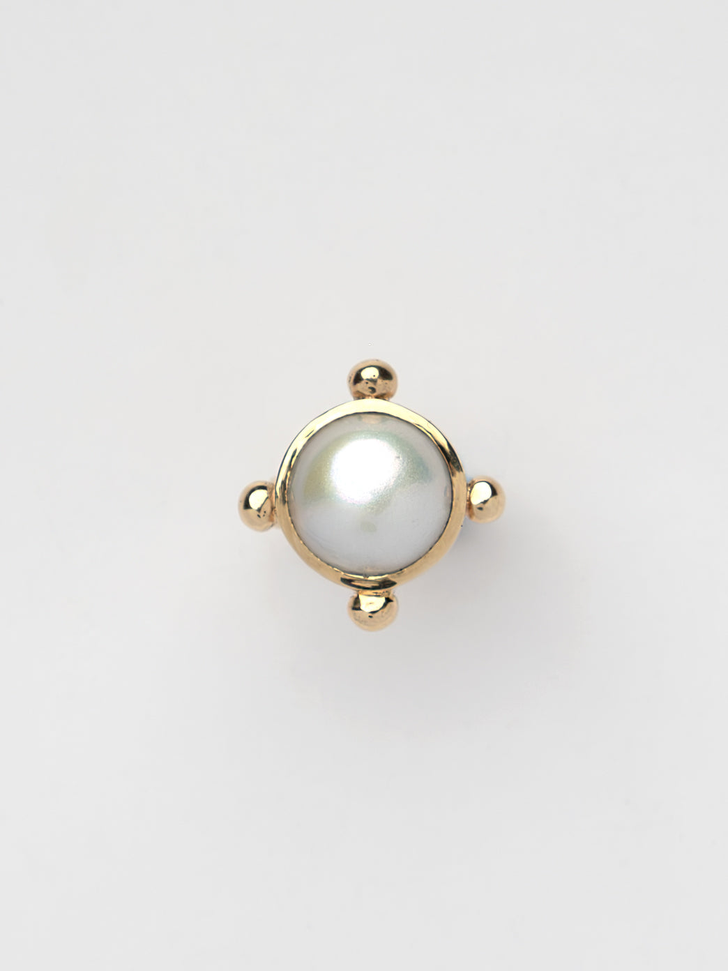 Gold Venus Pearl Pinkie Ring