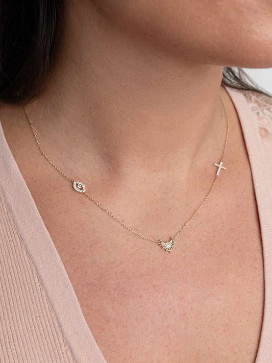 Fiorina Jewellery Gold & Diamond Celeste Necklace Model