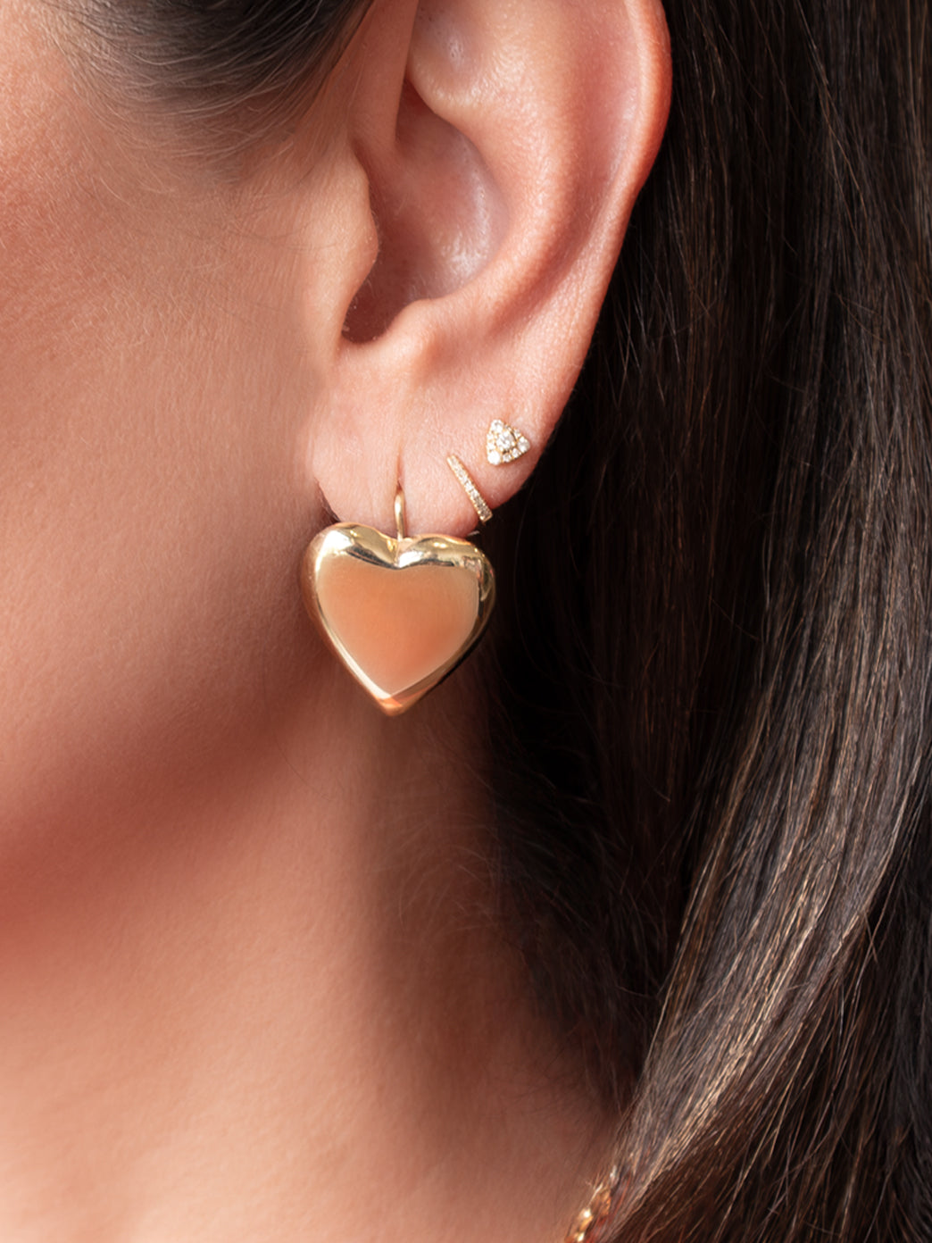Fiorina Jewellery Golden Heart Earrings