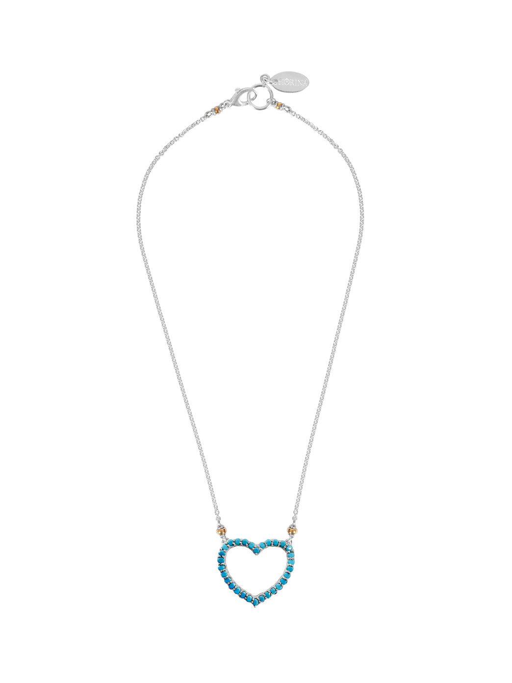 Fiorina Jewellery Heart Love Necklace Turquoise