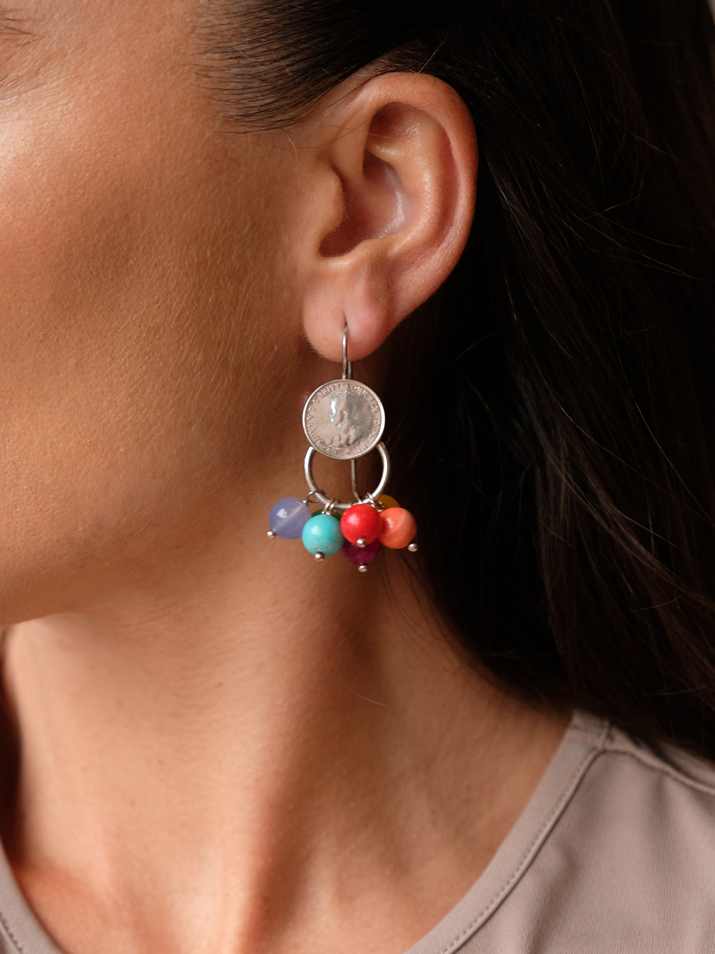 Fiorina Jewellery Jumbo Cha Cha Chakra Earrings Model