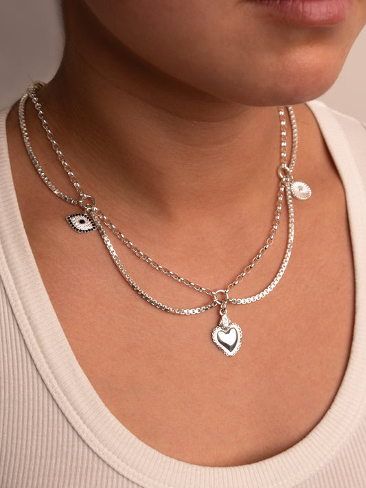 Fiorina Jewellery Merletto Charm Necklace Model