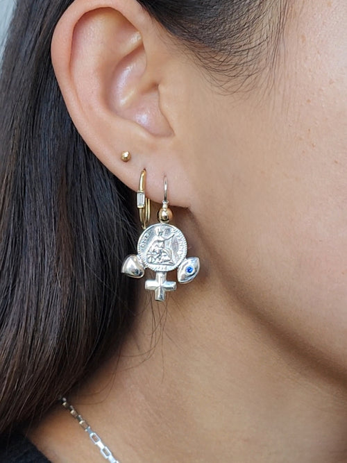Fiorina Jewellery Penny Charm Earrings Model
