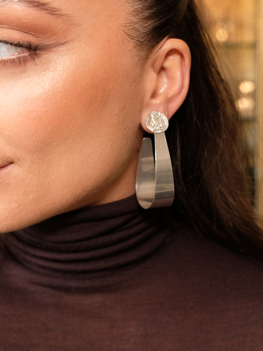 Penny Loop Earrings with Coin