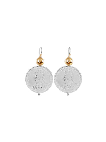 Silver Encased PNG Coin Earrings