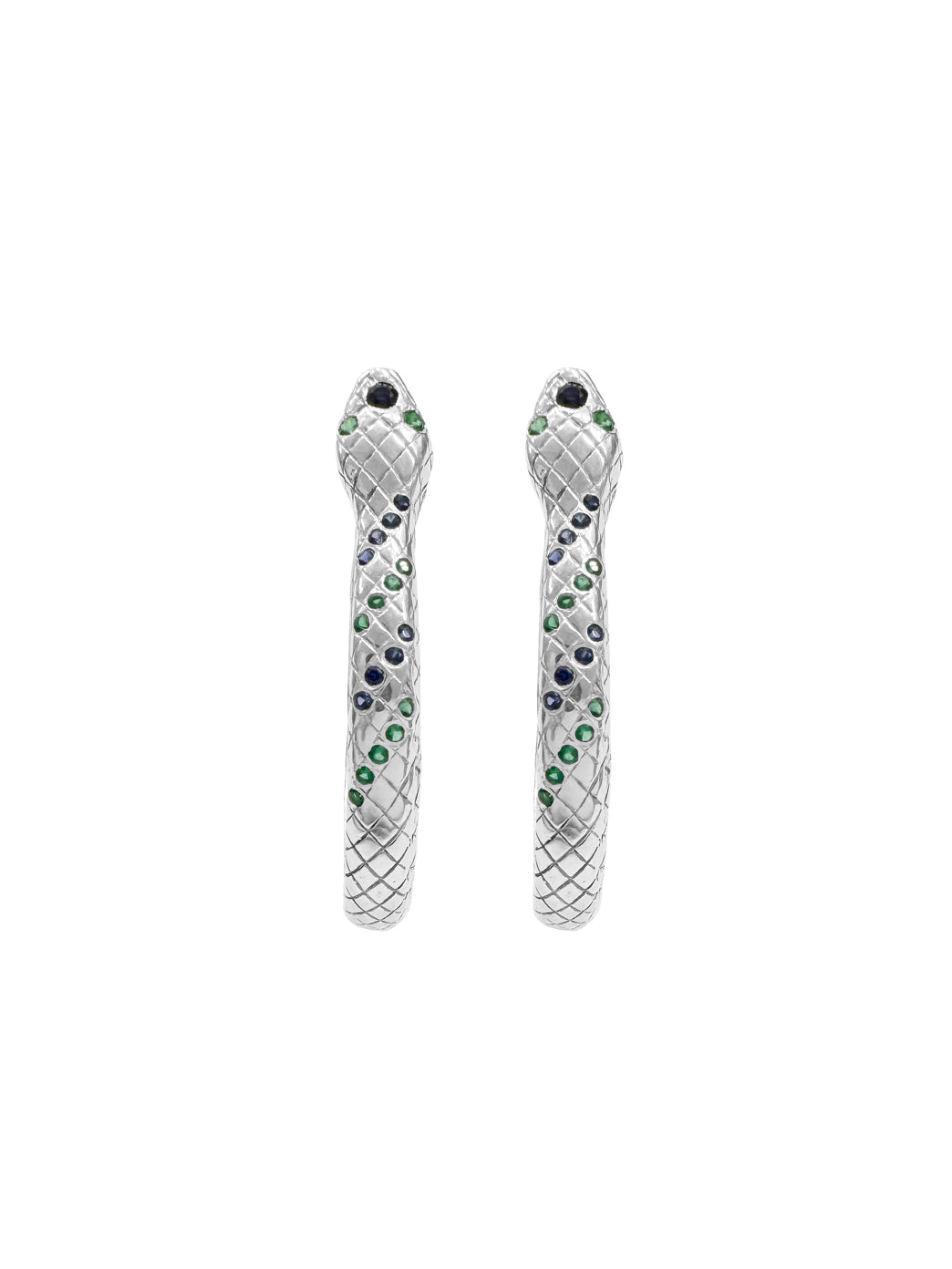 Fiorina Jewellery Snake Hoop Sapphire Emerald Font View