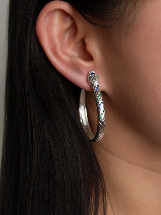 Fiorina Jewellery Snake Hoop Earrings