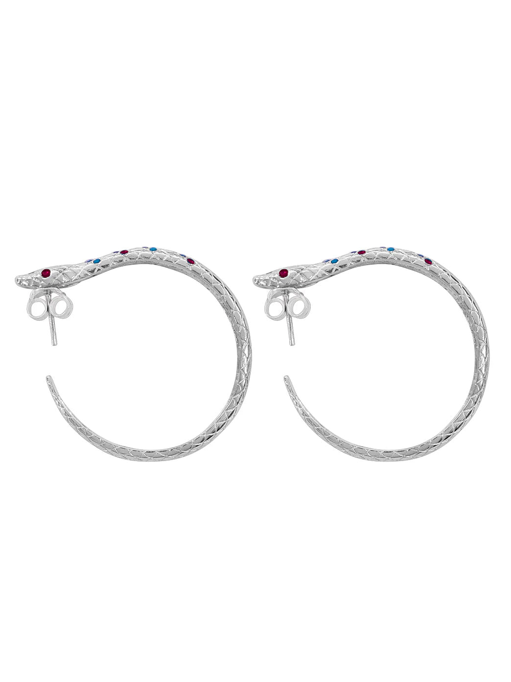 Fiorina Jewellery Snake Hoops Side View