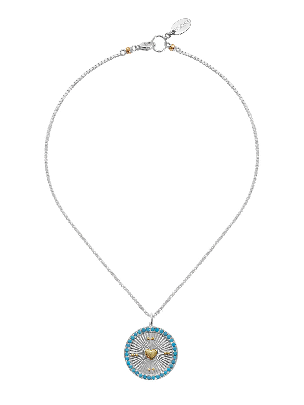 Gold and Silver Sunray Necklace