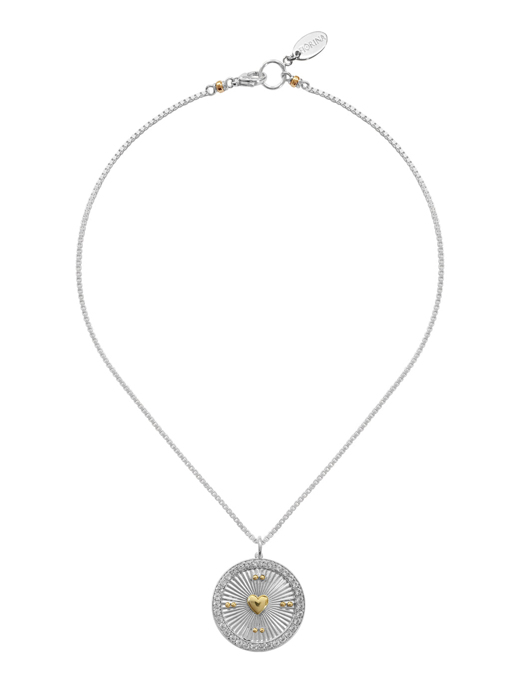 Gold and Silver Sunray Necklace