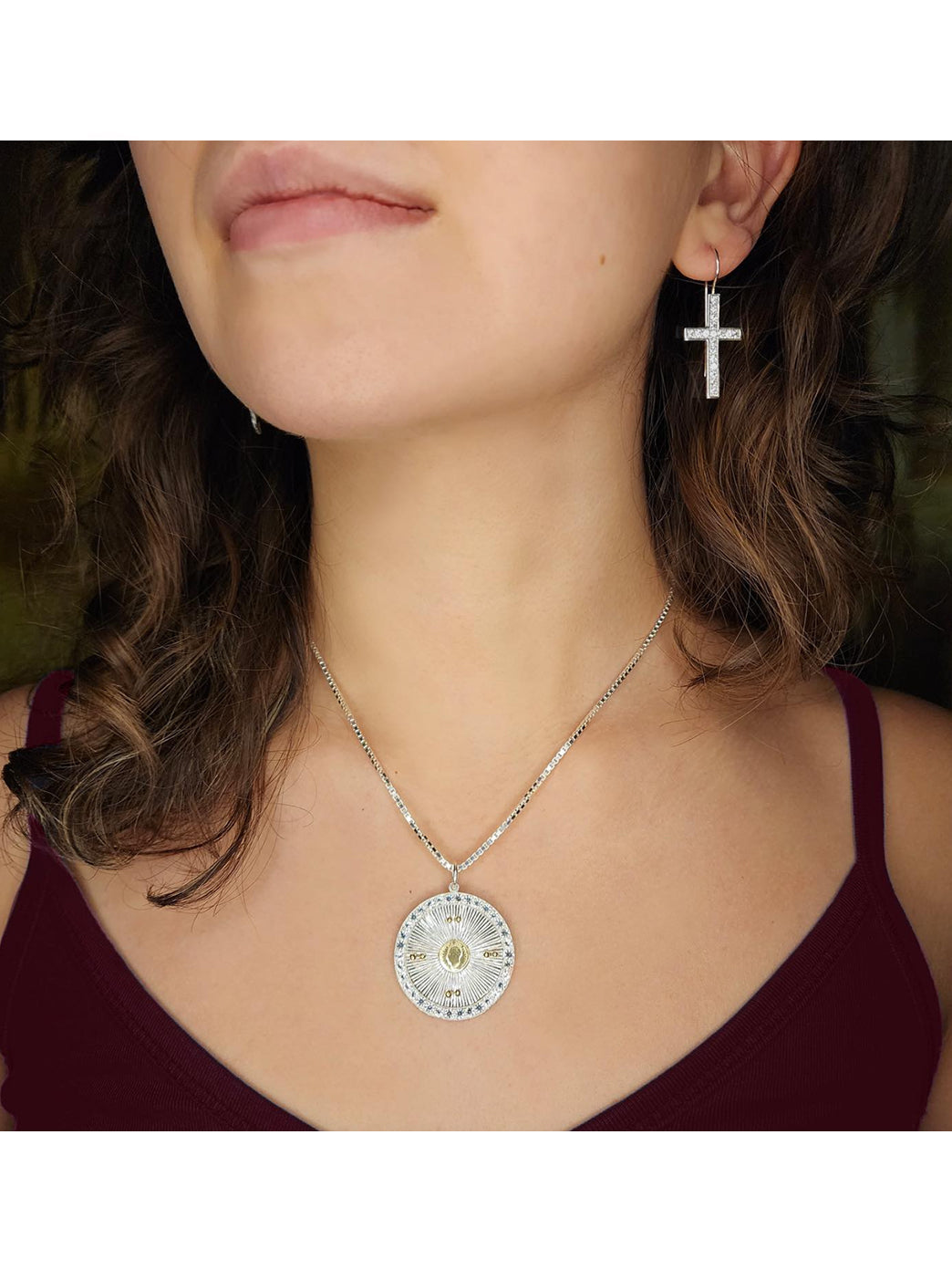 Gold and Silver Sunray Necklace
