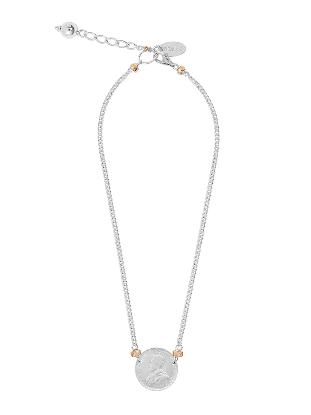 Fiorina Jewellery The Shilling Heads Up Necklace