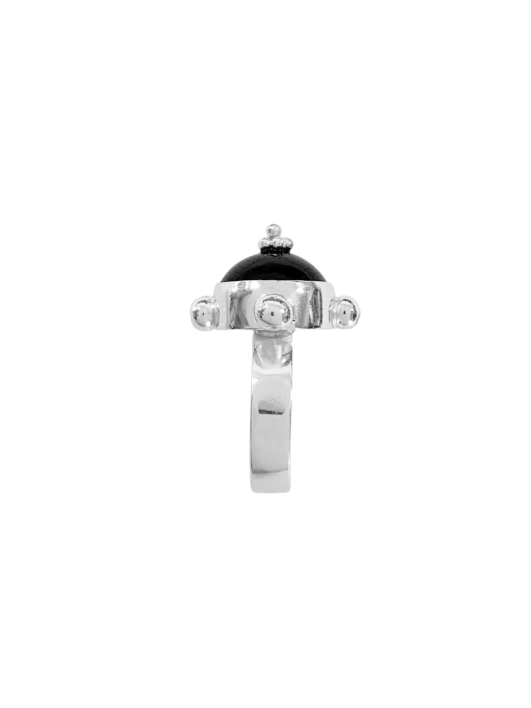 Fiorina Jewellery Athena Pinkie Ring Black Agate Shank View