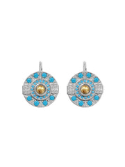 Fiorina Jewellery Aztec Earrings Turquoise