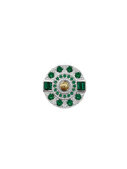 Fiorina Jewellery Aztec Rings Emerald