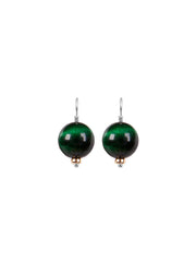 Fiorina Jewellery Green Tigerseye Ball Earrings