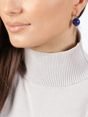 Fiorina Jewellery Lapis Ball Earrings Model