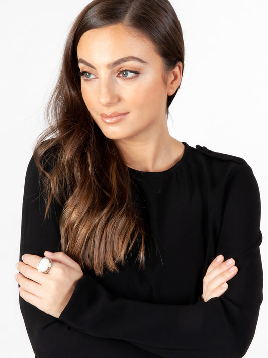 Fiorina Jewellery Bullseye Ring White Howlite Model