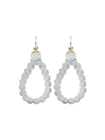 Gold & White Sapphire Hoops