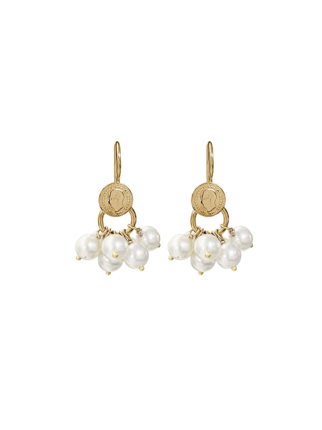 Fiorina Jewellery Gold and Pearl Cha Cha Earrings