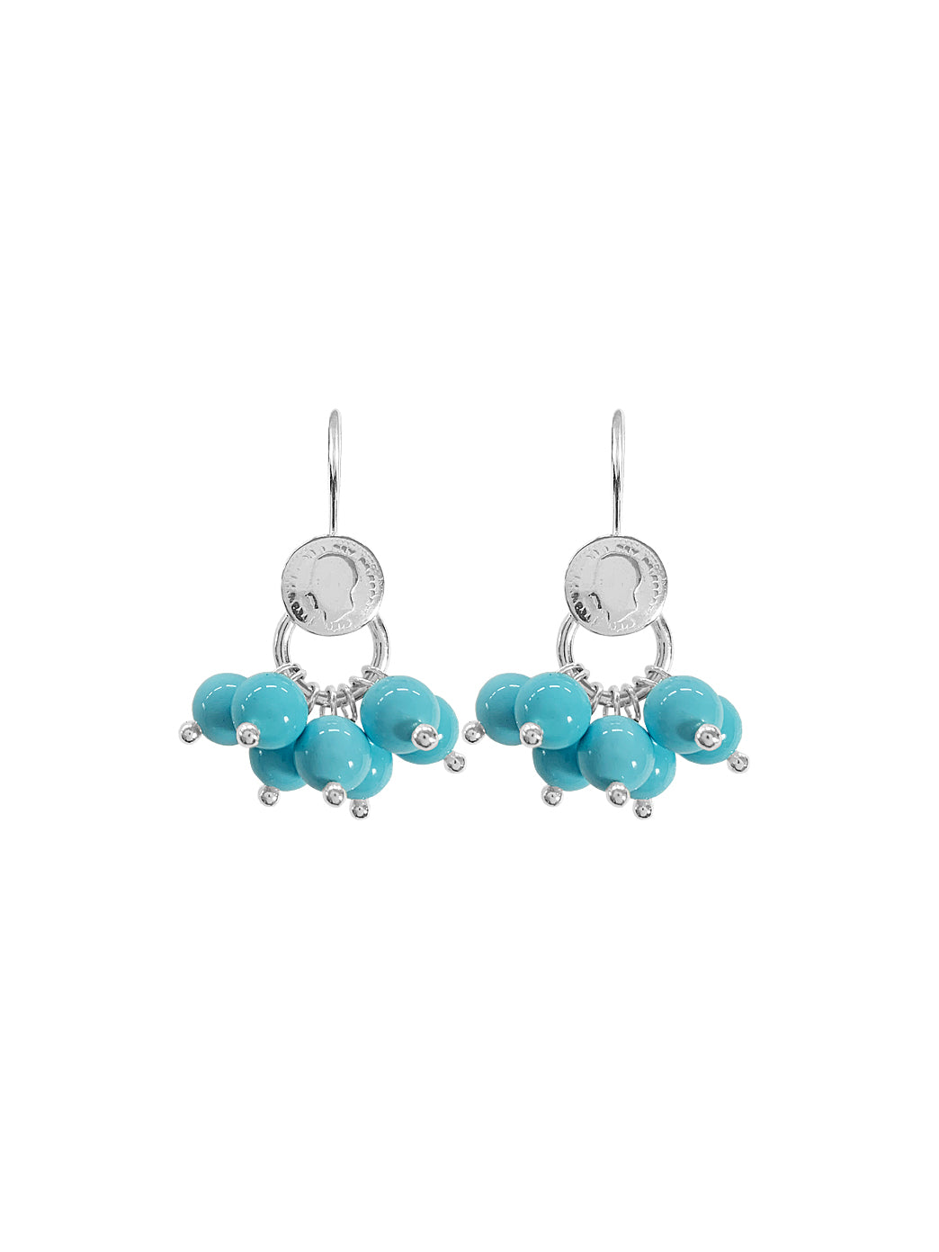 Fiorina Jewellery Cha Cha Earrings Turquoise Smooth