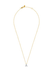 Fiorina Jewellery Diamond Alphabet Street Necklaces Gold Chain A