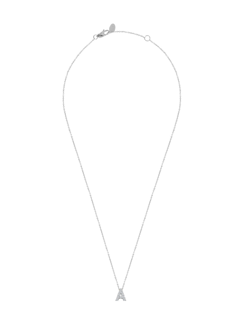 Fiorina Jewellery Diamond Alphabet Street Necklaces A White Gold