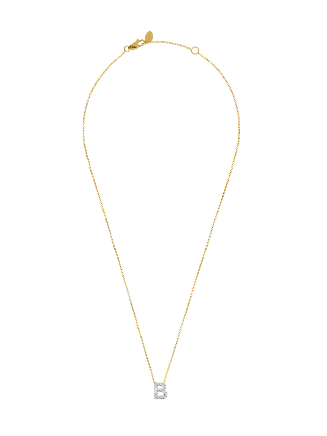 Fiorina Jewellery Diamond Alphabet Street Necklaces Gold Chain B