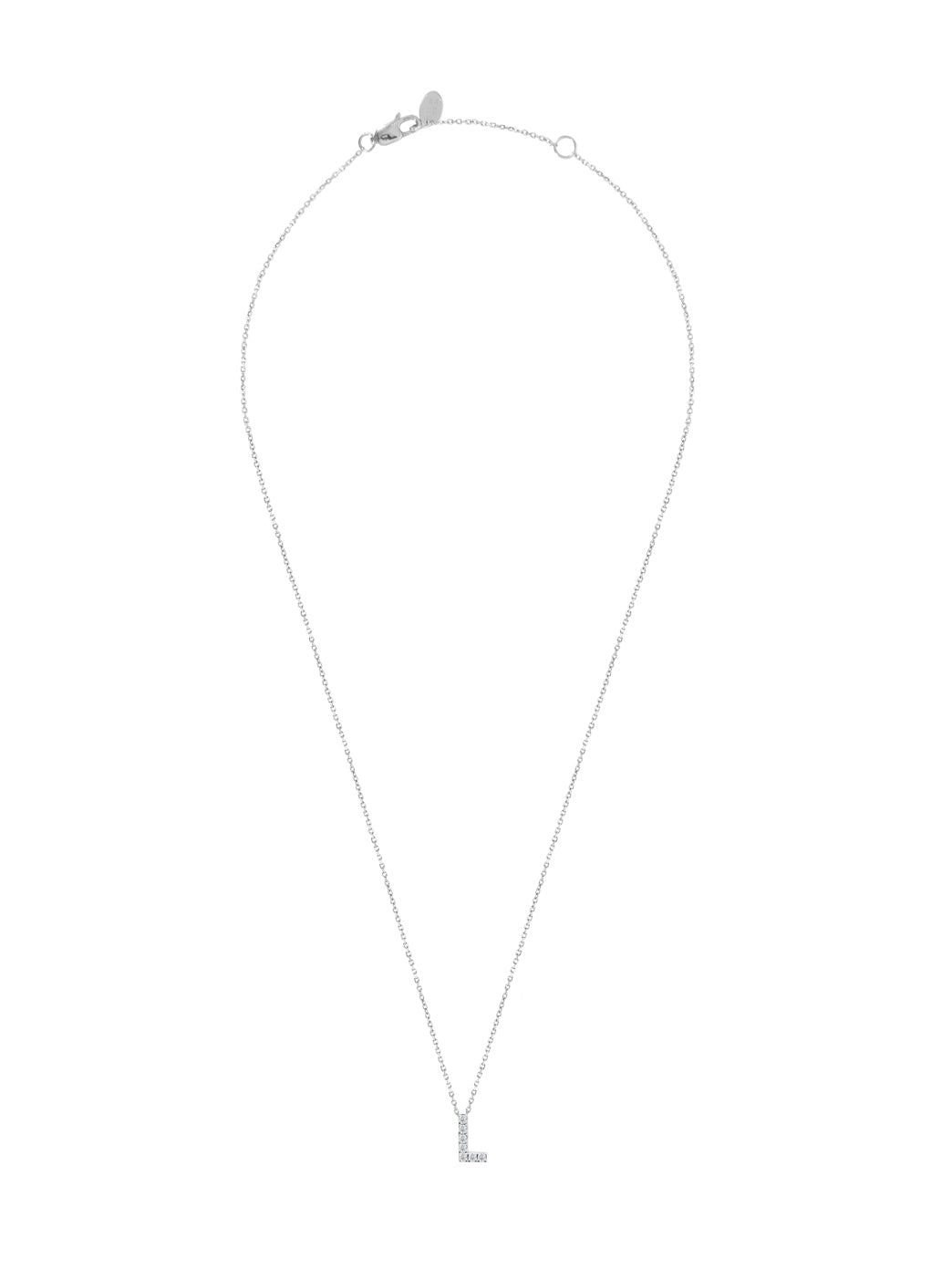 Fiorina Jewellery Diamond Alphabet Street Necklaces L White Gold