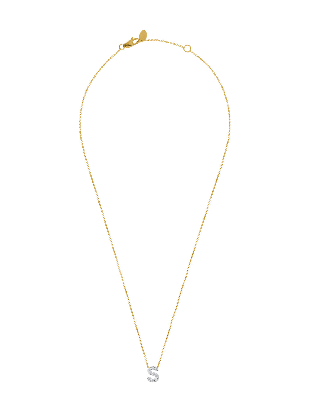 Fiorina Jewellery Diamond Alphabet Street Necklaces Gold Chain S