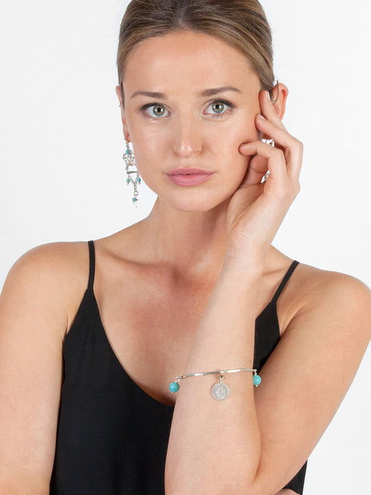 Fiorina Jewellery Four Seasons Bangle Turquoise Model