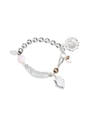 Fiorina Jewellery Monster Simple Komboloy Bracelet Pink Opal