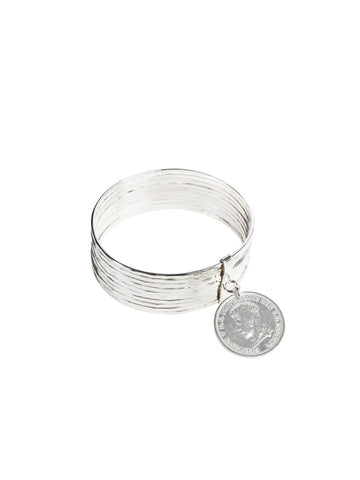 Alia Bangle with Gold Encased Coin