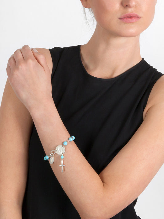Fiorina Jewellery Rosary Bracelet 8mm Turquoise Model