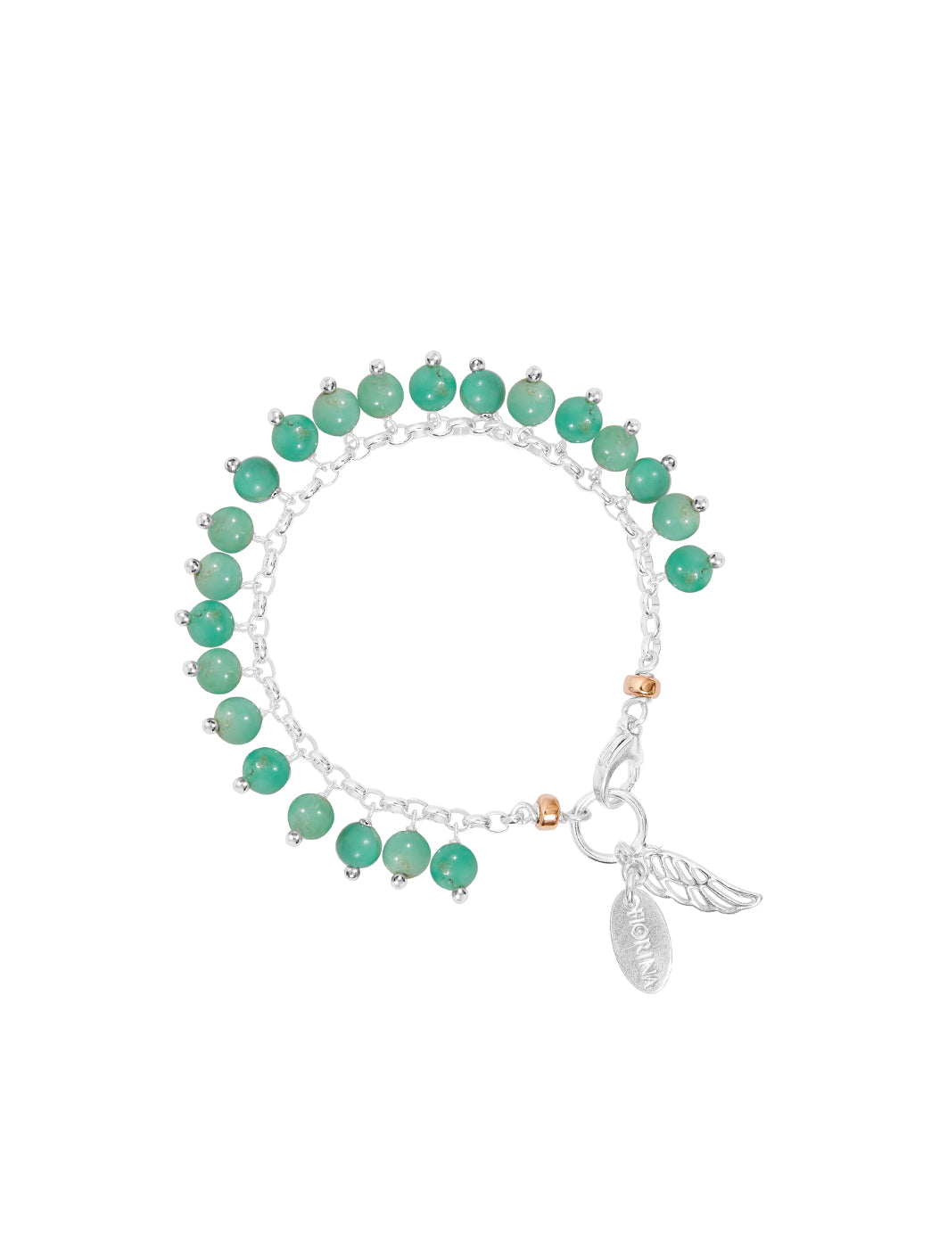 Fiorina Jewellery Raindrop Bracelet Chrysoprase