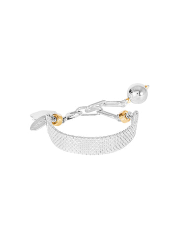 Gold & Diamond Oval ID Bracelet