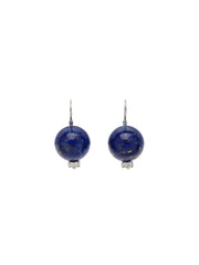 Fiorina Jewellery Lapis Ball Earrings Crystal Highlights