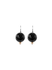 Fiorina Jewellery Ball Earrings Black Onyx