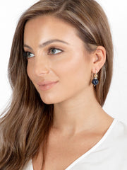 Fiorina Jewellery Double Ball Earrings Sodalite Model