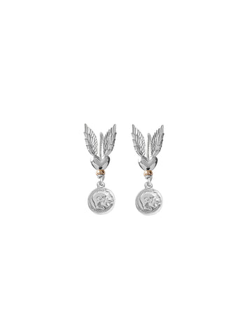 Silver Encased PNG Coin Earrings