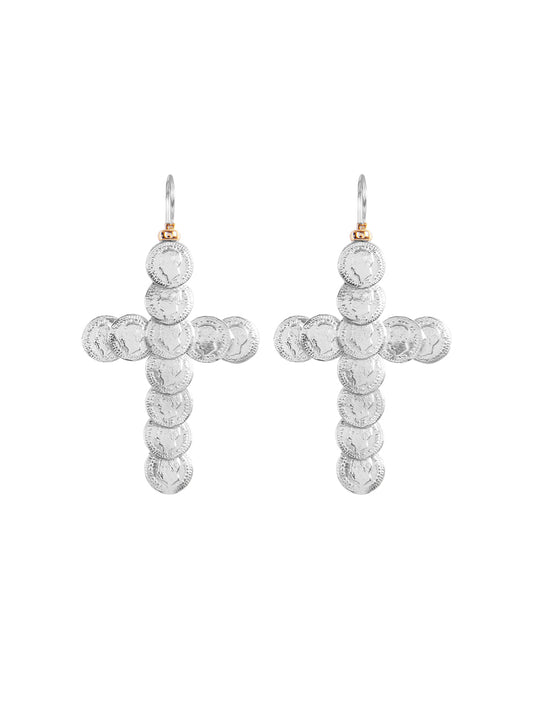 Fiorina Jewellery St Liberus Gold Cross Earrings