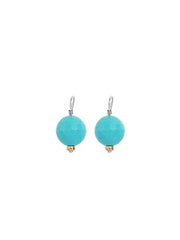 Fiorina Jewellery Ball Earrings Turquoise Gold Highlights
