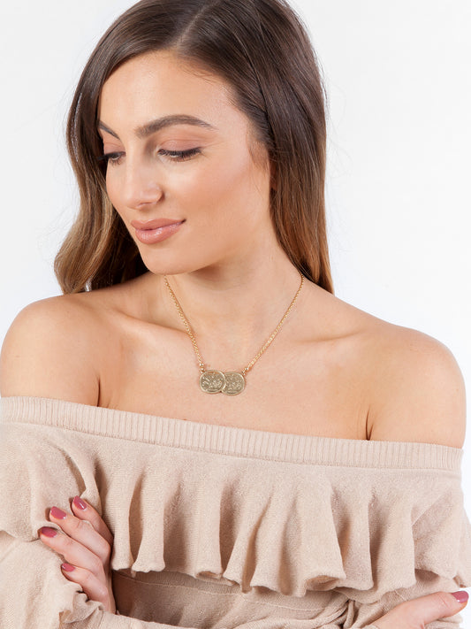 Fiorina Jewellery Gold Large Saint George Necklace Model